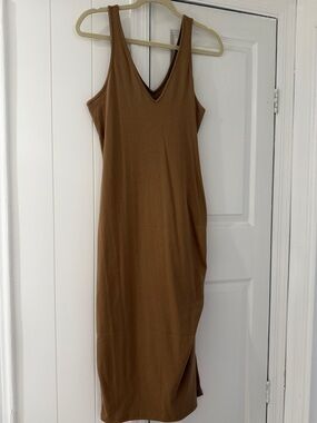 NWOT A New Day Women's Sleeveless Rib Knit Side Ruched Dress- Women’s large